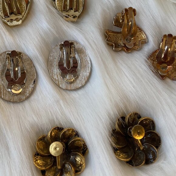 COLLECTION OF CLIP/SCREWBACK EARRINGS (TARA, CORO, 925 STERLING) - Picture 16 of 16